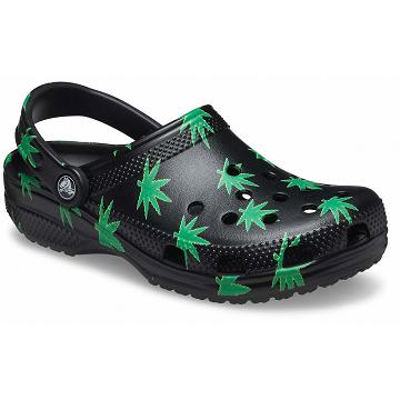 Crocs Classic Hemp Leaf Men's Clogs Black | Australia 0807QMAZ